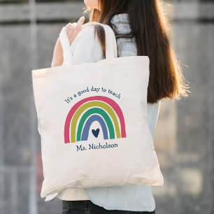 Tote Bag Bon Jour Pour Enseigner Cadeau Enseignant Boho Arc