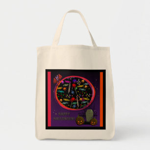 Tote Bag Bonbons, pierre tombale et Jack o' Lanterns