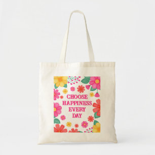 Tote Bag Bonheur Affirmer Créer Votre Propre Floral