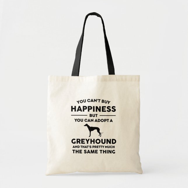 Tote Bag Bonheur d'adoption Greyhound (Devant)