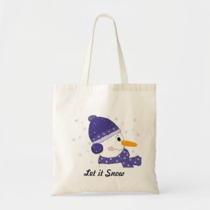 Tote Bag Bonhomme de neige - Qu'il neige