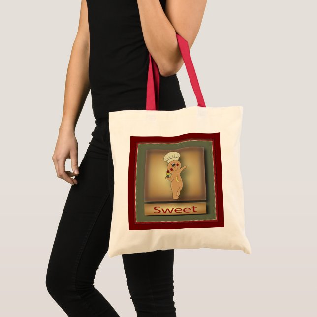 Tote Bag Bonhomme en pain d'épice de boule de gomme (Devant (produit))