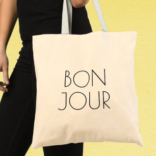 Tote Bag Bonjour, Bonjour en français