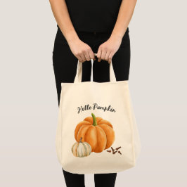 Tote Bag Bonjour Citrouille épice doux automne