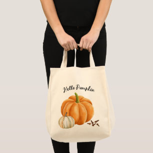 Tote Bag Bonjour Citrouille épice doux automne