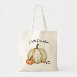 Tote Bag Bonjour Citrouille épice doux automne