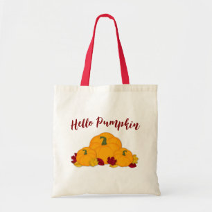 Tote Bag Bonjour Citrouille Feuilles automnales