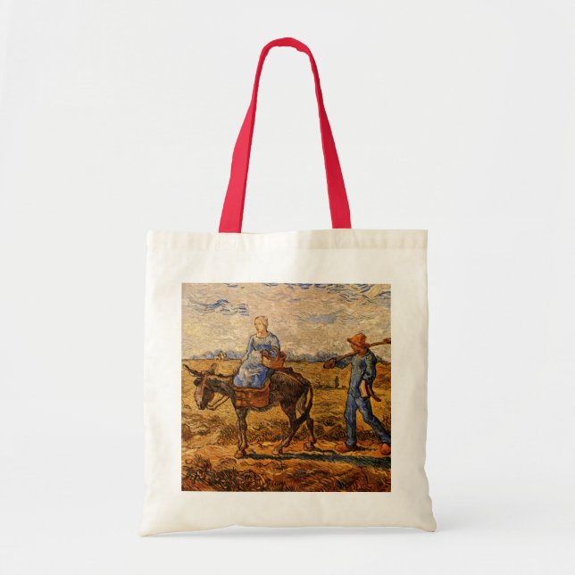Tote Bag Bonjour, Couple paysan par Vincent van Gogh (Devant)