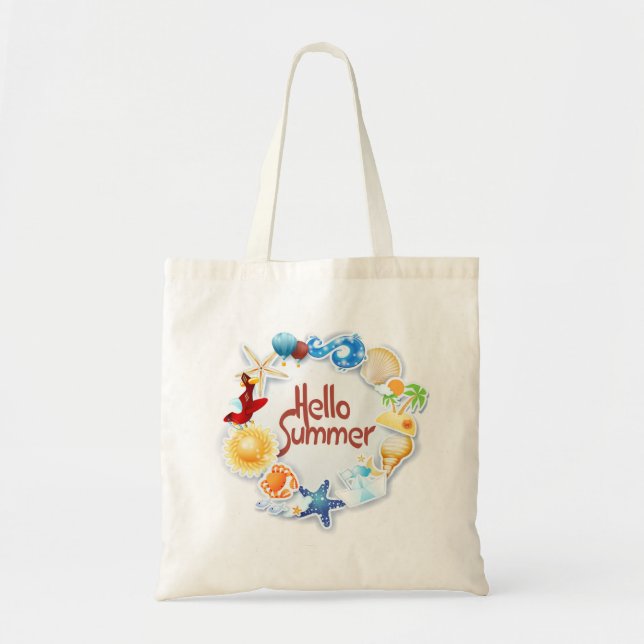 Tote Bag Bonjour été (Devant)