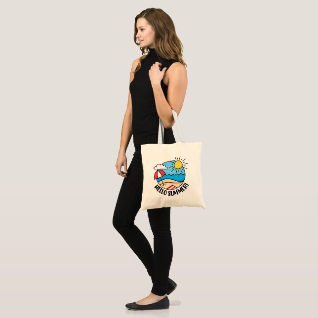 Tote Bag Bonjour été 2 (Devant (modèle))