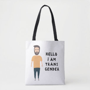 Tote Bag Bonjour, je suis transgenre