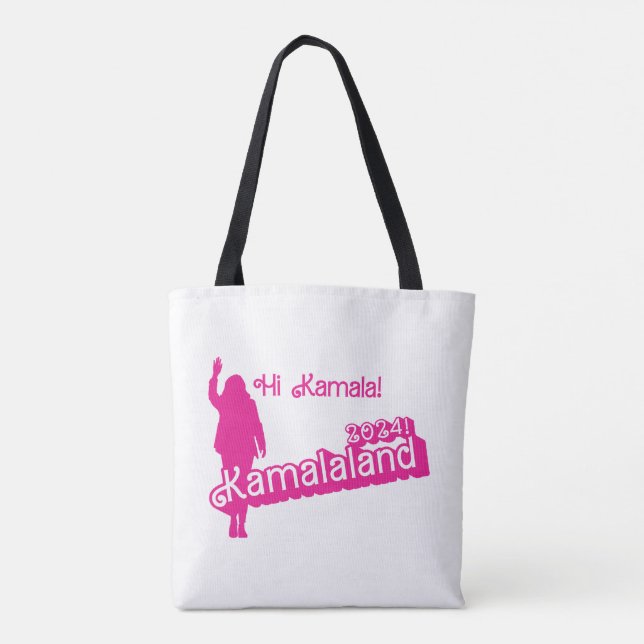 Tote Bag "Bonjour Kamala" - Fourre-tout à l'épaule (slogan  (Dos)