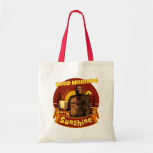 Tote Bag Bonjour Soleil Bigfoot Café Humour Art