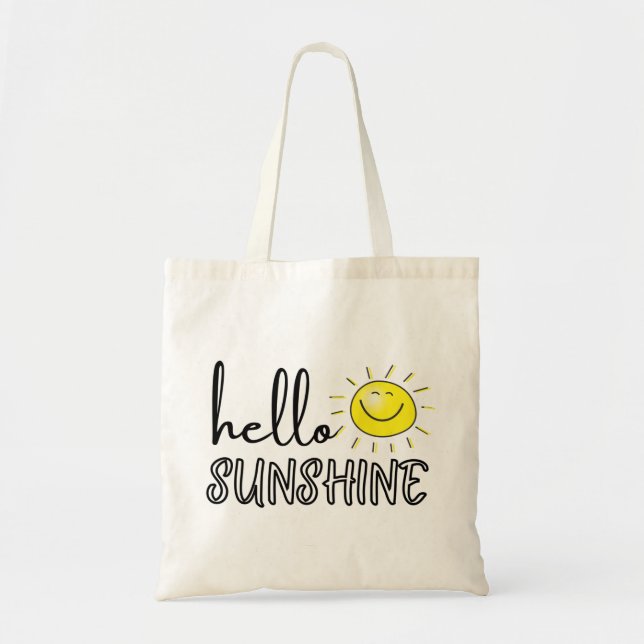 Tote Bag Bonjour Sunshine printemps été (Devant)