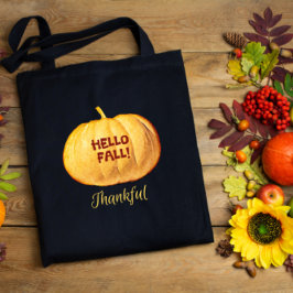 Tote Bag Bonjour TOMBE Merci Autumn Citrouille Carry