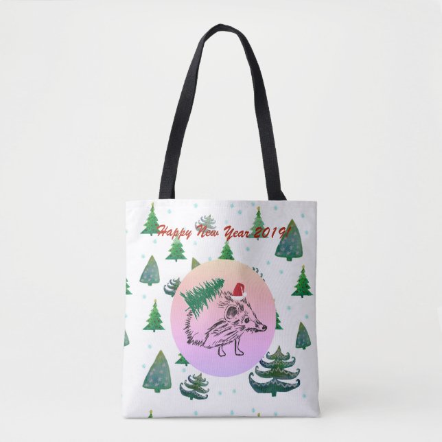 Tote Bag Bonne année 2019 Custom Fourre-tout (Devant)