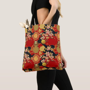 Tote Bag Bonne année chinoise moderne motif asiatique