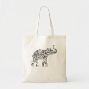 Tote Bag Bonne Holi Festival Chemise peinte Eléphant Inde H