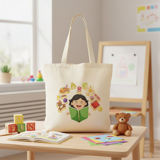 Tote Bag Bonne lecture fille (Créateur téléchargé)