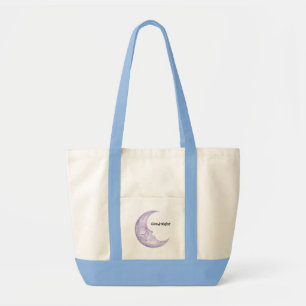 Tote Bag Bonne nuit Lune Violette