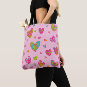 Tote Bag Bonne Saint Valentin 2023 Avec amour du coeur