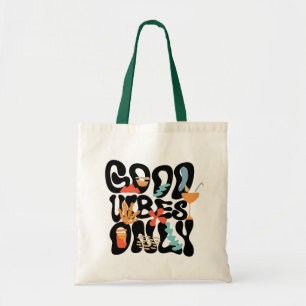 Tote Bag Bonne Vibration Uniquement Cocktail Tropical Abstr