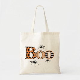 Tote Bag BOO avec Araignées Halloween