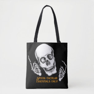Tote Bag Boo Happy Halloween Funny Skull plaisanter