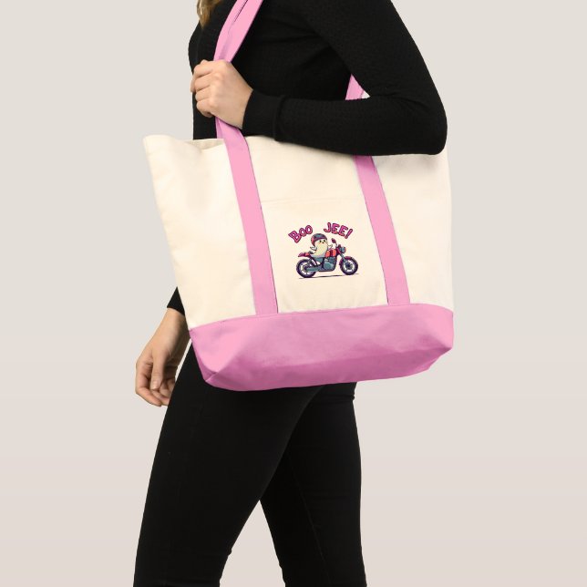 Tote Bag Boo Jee à moto (Devant (produit))