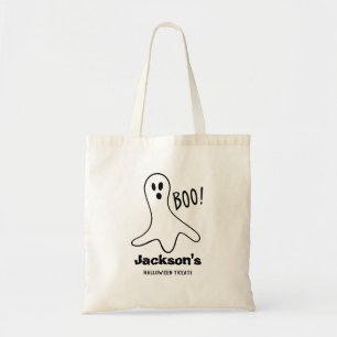 Tote Bag "Boo !" Traitement du nom personnalisé du fantôme
