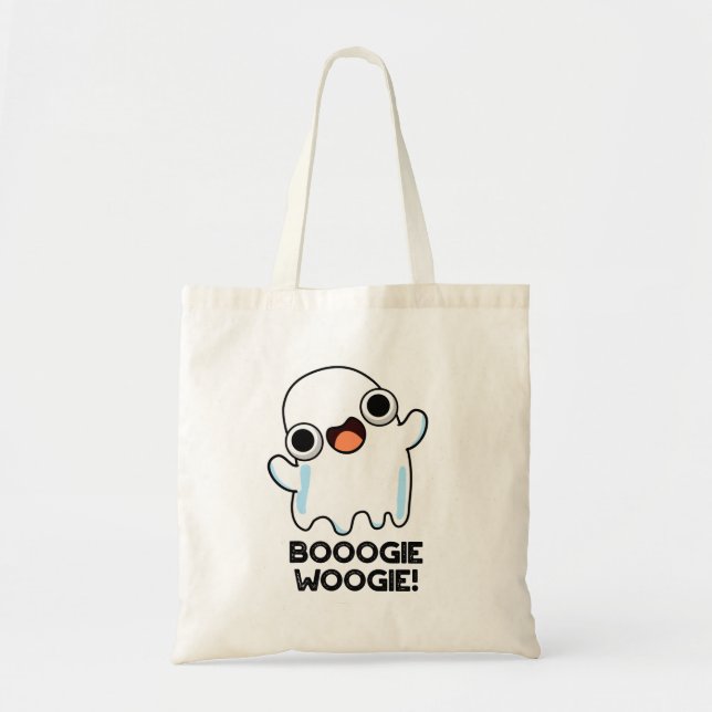 Tote Bag Booogie Woogie Funky Music Ghost Pun (Devant)