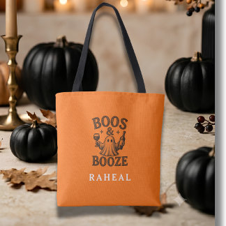 Tote Bag Boos & Booze Vintage Ghost 