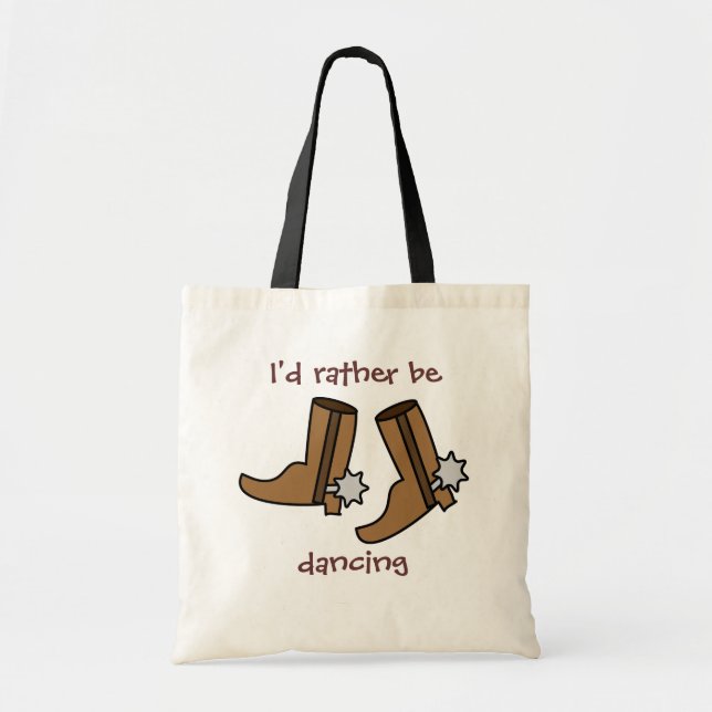Tote Bag Boots Cowboy Plutôt Danser Pays Western Tot (Devant)