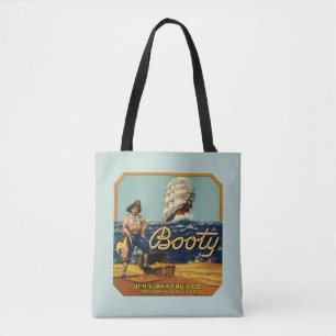 Tote Bag Booty   Étiquette Citrus vintage