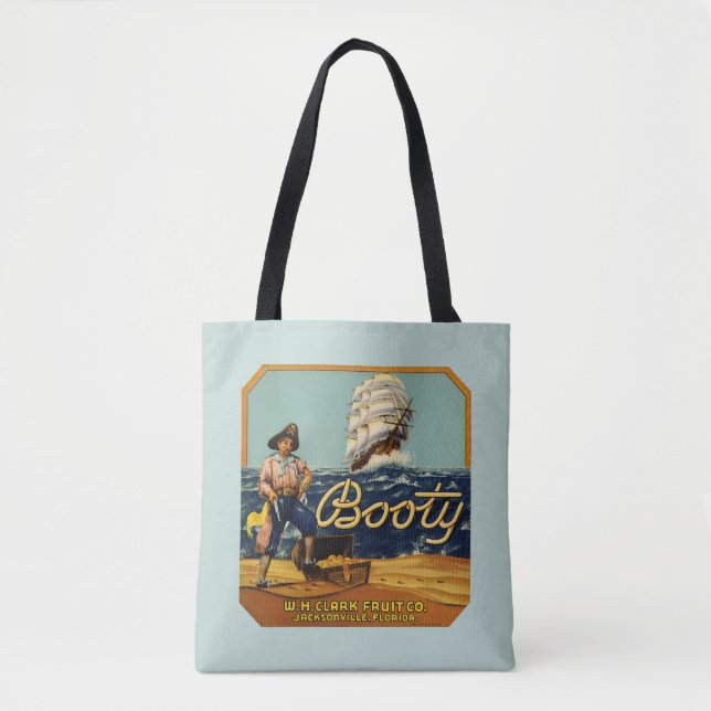 Tote Bag Booty | Étiquette Citrus vintage (Devant)