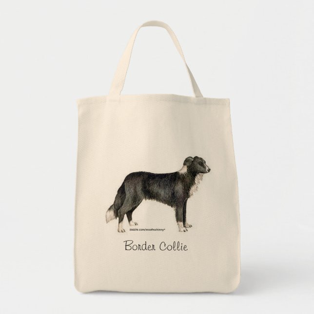 Tote Bag Bordure Collie (Devant)