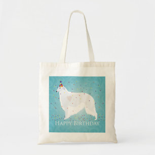 Tote Bag Borzoi Joyeux Design d'anniversaire