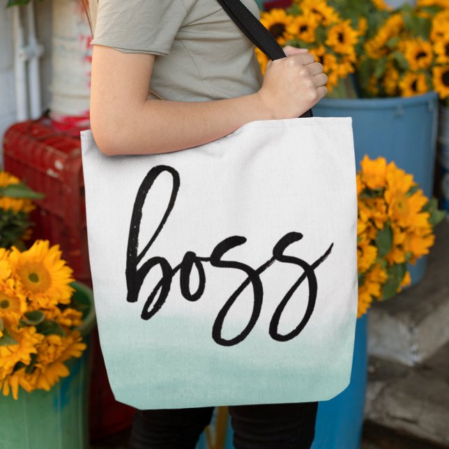 Tote Bag Boss | Aquarelle marine (Créateur téléchargé)
