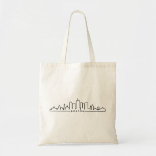 Tote Bag BOSTON Massachusetts USA City Skyline Silhouette