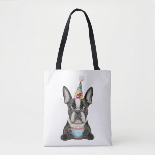 Tote Bag Boston Terrier Anniversaire Chapeau Classique T-sh