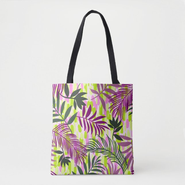 Tote Bag Botanical seamless pattern mixed with geometric sh (Devant)