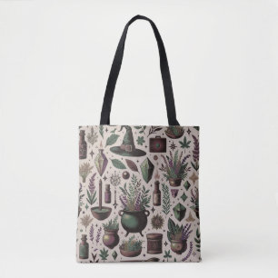 Tote Bag Botanique enchantée : Herbes magiques et artisanat