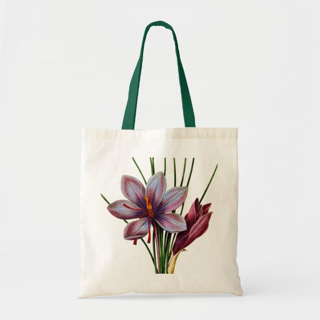 Tote Bag Botanique : Safran (Devant)