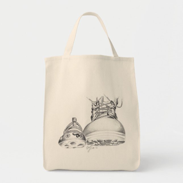 Tote Bag Bottes de combat et édition d'épicerie de Mary (Devant)
