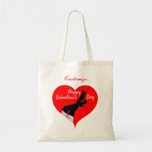 Tote Bag Bottes de haute cuisse du coeur rouge Valentine Th