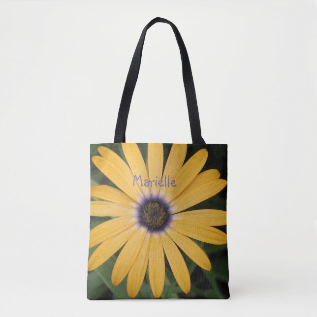 Tote Bag Bouche Jaune personnalisée (Devant)