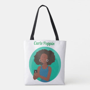 Tote Bag Boucles de cheveux naturelles Afro