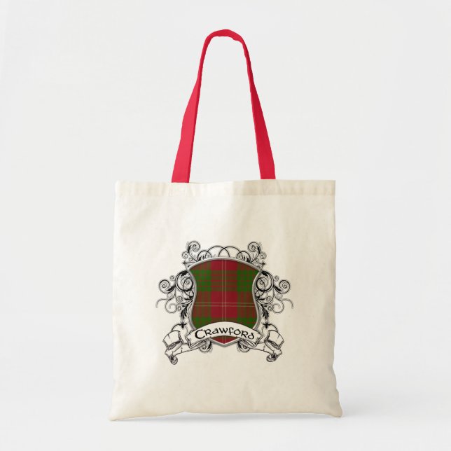 Tote Bag Bouclier de tartan de Crawford (Devant)