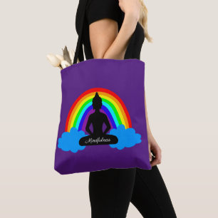 Tote Bag Bouddha Arc-en-ciel & Mindfult Yoga /méditation