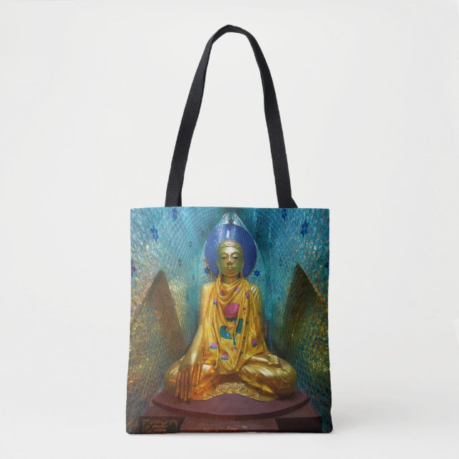 Tote Bag Bouddha Dans L'Alcône Orné (Devant)